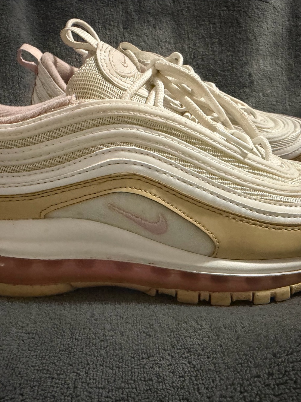 Nike Women’s Air Max 97 Sneakers - Cream, Pink, Tan